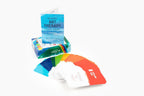 Guided Art Therapy card deck with colorful cards on a white background