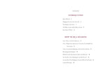 Table of contents for a book or document on tarot reading with black text on a white background.