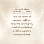 Message from Archangel Azrael on a textured beige background