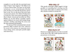 Page from a book with tarot card illustrations and text on a white background