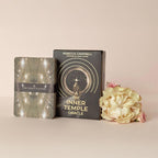 The Inner Temple Oracle book by Rebecca Campbell with a decorative cover and flowers on a beige background