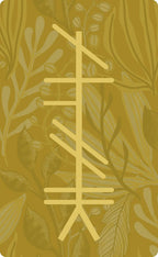 Gold floral design on a gold background