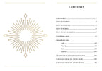 Table of contents with a decorative star design on a white background