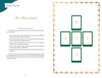Card spread with numbered cards on a white background