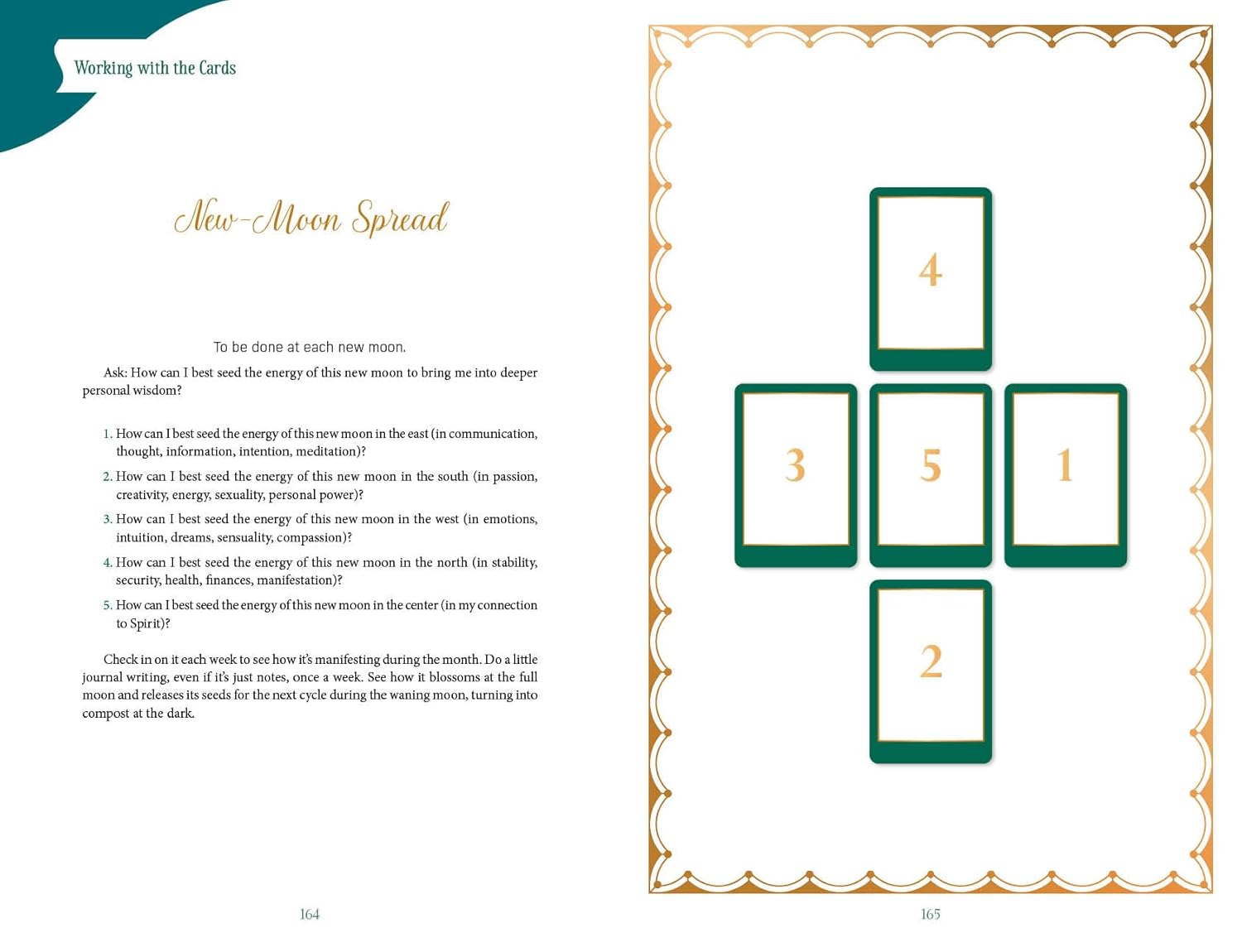 Card spread with numbered cards on a white background