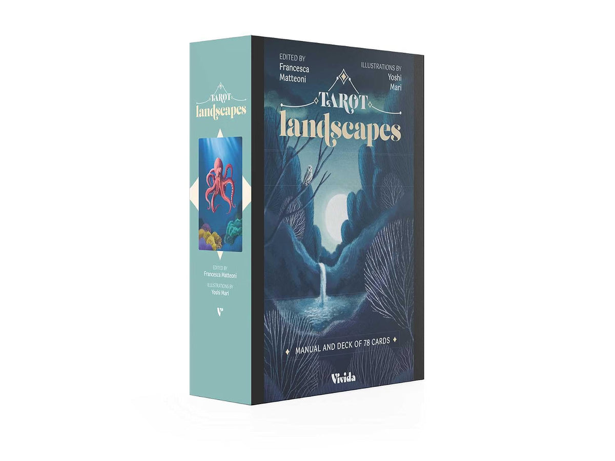 Tarot Landscapes box with artistic design on a white background