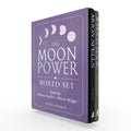 The Moon Power Boxed Set by Diane Ahlquist, featuring a purple book cover with moon phases and a black spine, shown on a clean white background.