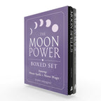 The Moon Power Boxed Set by Diane Ahlquist, featuring a purple book cover with moon phases and a black spine, shown on a clean white background.