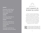 Devotional page with text on radical love and liberation