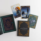 Collection of 'The Outlander Oracle' cards on a white background