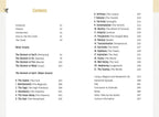 Table of contents for a book or guide with chapter titles and page numbers.