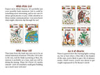 Tarot cards with symbolic illustrations and text??