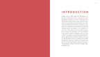 Book page with introduction text on a red and white background
