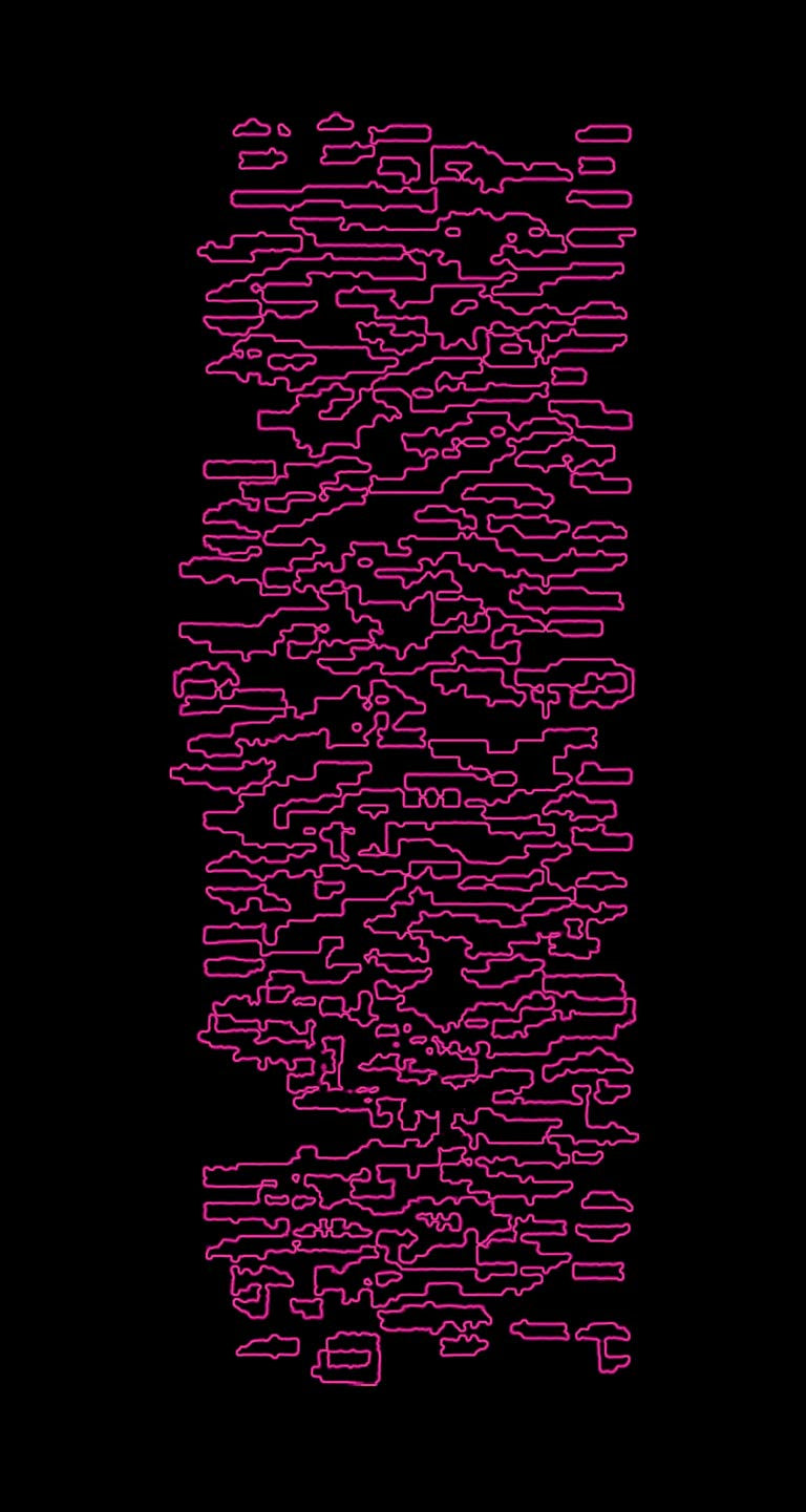 Pink abstract pattern on a black background