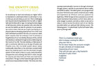 Page from a book or magazine with text on identity crisis, ego, and higher self.