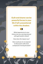 Inspirational quote card on a dark background with floral elements