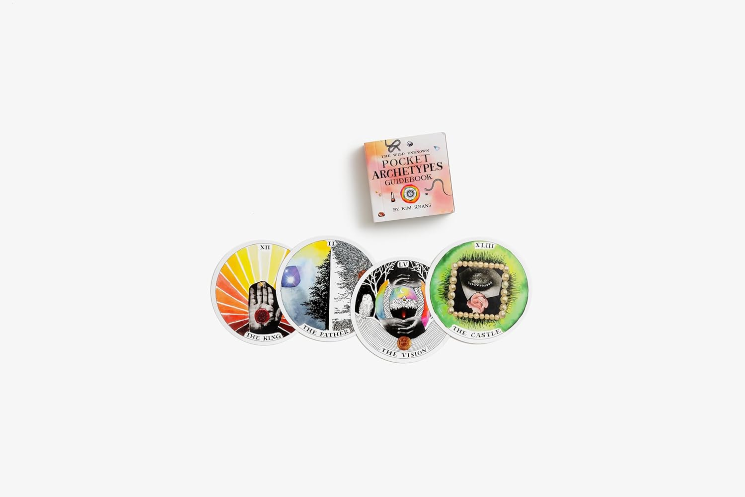 Set of colorful stickers with a small box labeled 'Pocket Archie Types' on a white background
