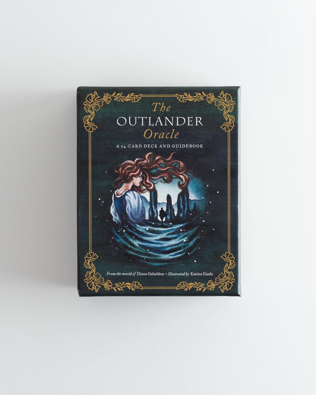 The Outlander Oracle card deck and guidebook packaging on a white background