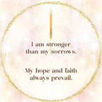 Motivational quote with a gold circular frame on a soft pink background