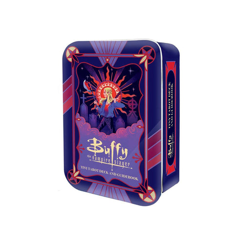 Tiny Tarot Deck and Guidebook packaging for 'Buffy the Vampire Slayer' on a white background