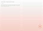 Blank sheet for 30-day reflection on gratitude with a pink gradient background