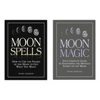 Two books titled 'Moon Spells' and 'Moon Magic' by Diane Ahlquist on a white background.