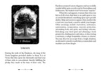 Card with a tree illustration and text on a white background