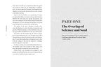 A book page with black serif text on a white background, featuring the title 'PART ONE The Overlaid of Science and Shadow' and a quote by Carl Jung.