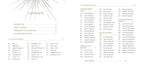 Table of contents for a book or document with chapter headings and page numbers.