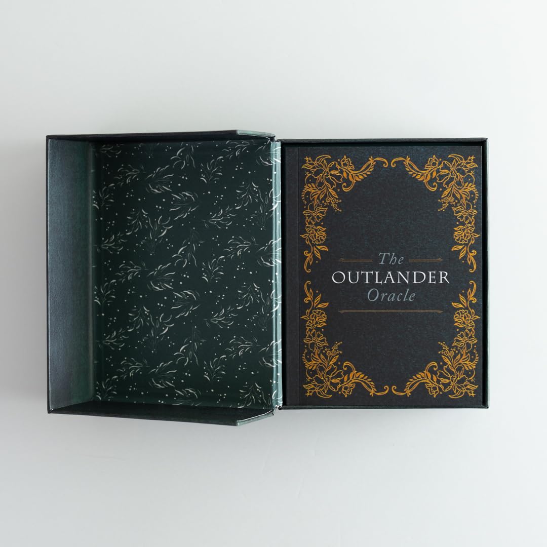 Book titled 'The Outlander Oracle' with decorative cover on a white background