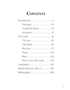 Table of contents for a book on astrology with chapter headings and page numbers.