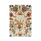 Notebook with ocean-themed design featuring sea creatures on a white background
