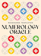 Book cover of 'Numerology Oracle' by Rosemaree Templeton with colorful numerical design.