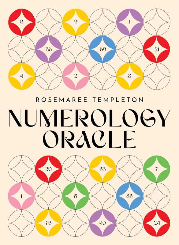 Book cover of 'Numerology Oracle' by Rosemaree Templeton with colorful numerical design.
