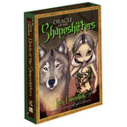 Box for 'Oracle of the Shapeshifters' with a wolf and fairy illustration on a white background
