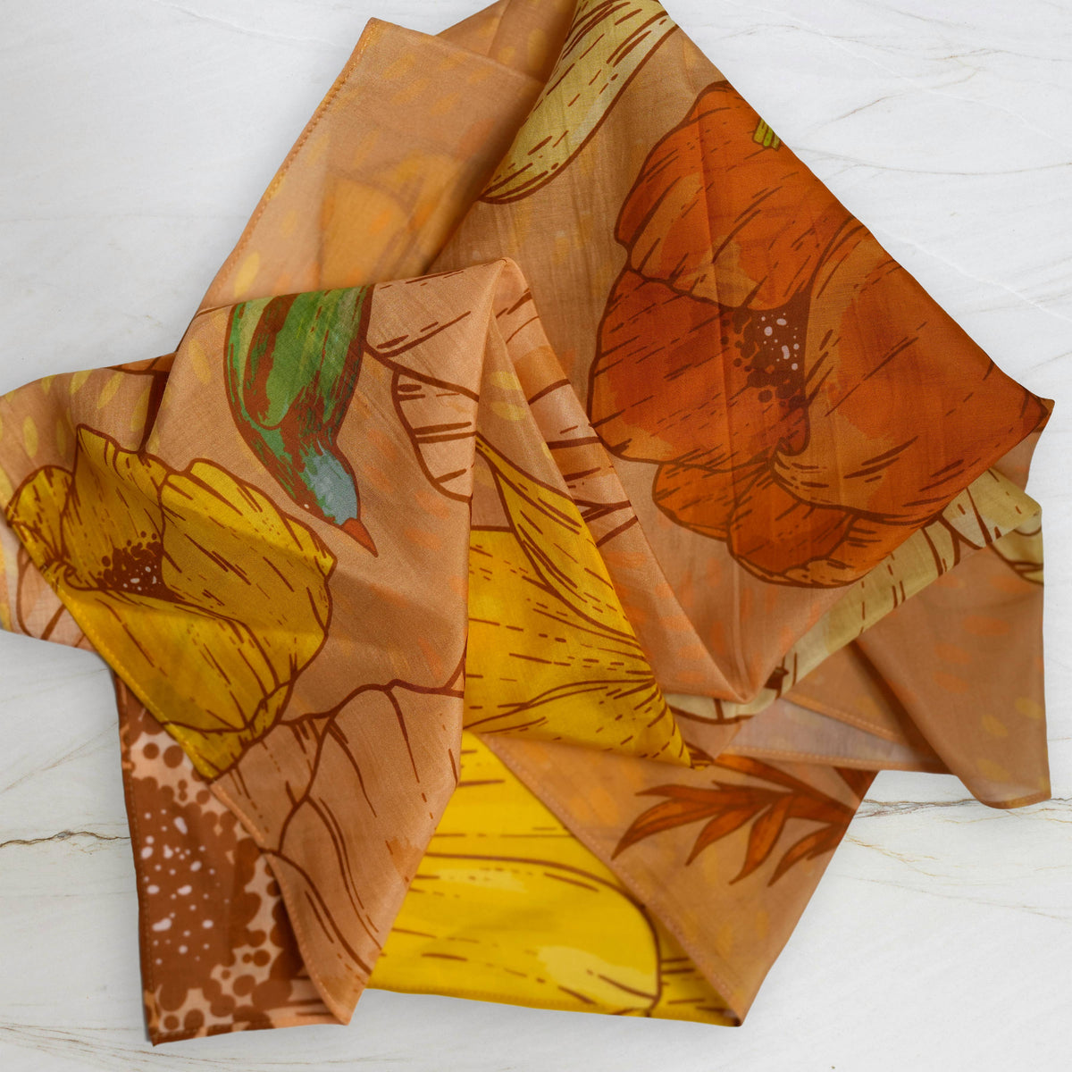 SILK COTTON SCARF | Burnished Bloom