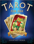 Book cover of 'Tarot for One' with tarot cards and a blue background