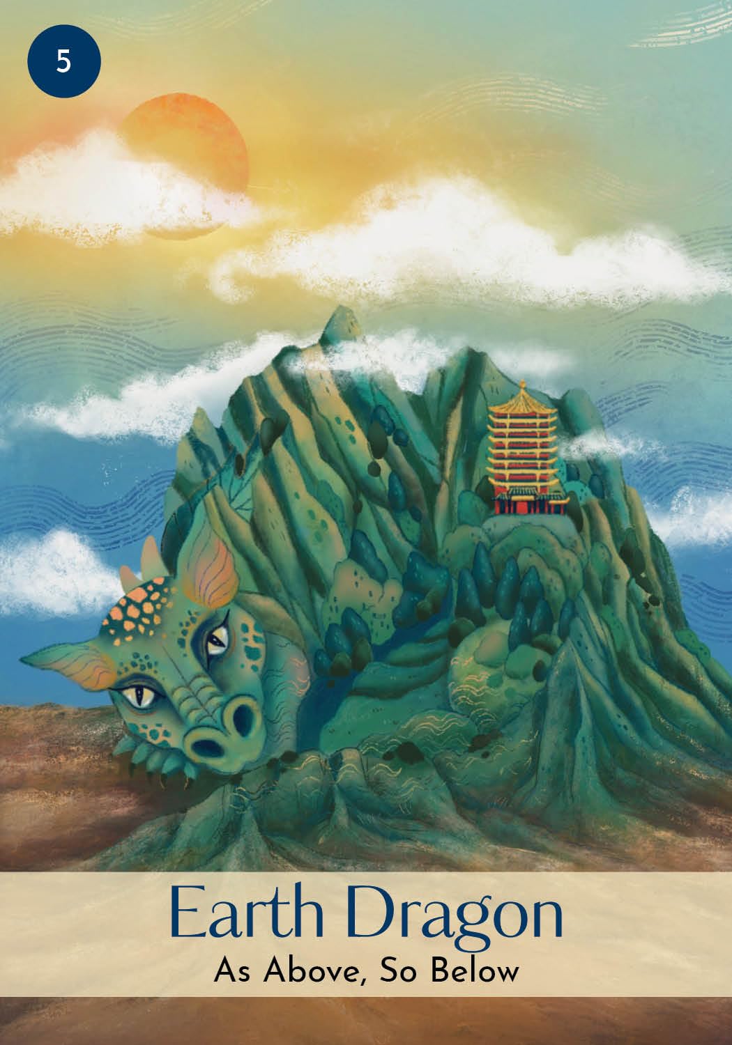 Book cover of 'Earth Dragon: As Above, So Below' with a dragon and temple illustration.