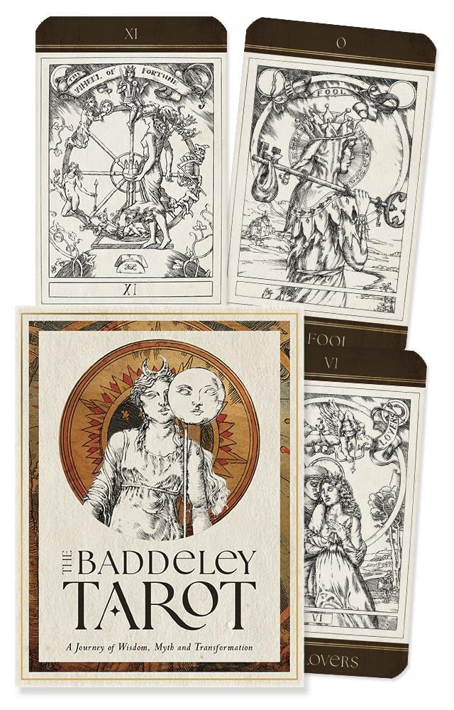 Baddeley Tarot card set with tarot cards and box.