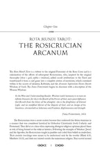 Introduction page of 'Rota Mundi Tarot: The Rosicrucian Arcanum' with text on a white background.