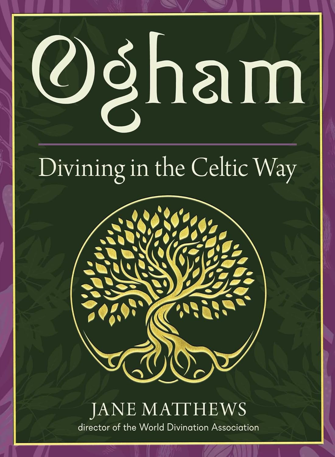 Book cover of 'Ogham: Divining in the Celtic Way' with a tree design and text.