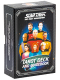 Star Trek The Next Generation Tarot Deck and Guidebook packaging with character images on a black background