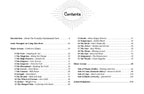 Table of contents for a book or deck with black text on a white background