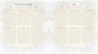 A yearly planner page spread for 2027, featuring blank monthly boxes for each month with elegant gold text on a soft, light cream background with faint floral details.