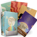 Collection of colorful tarot cards with 'Moonology' branding on a white background
