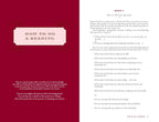 Instructions on how to do a reading with a red and white background