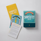 Sobriety tool kit with cards and pamphlet on a white background