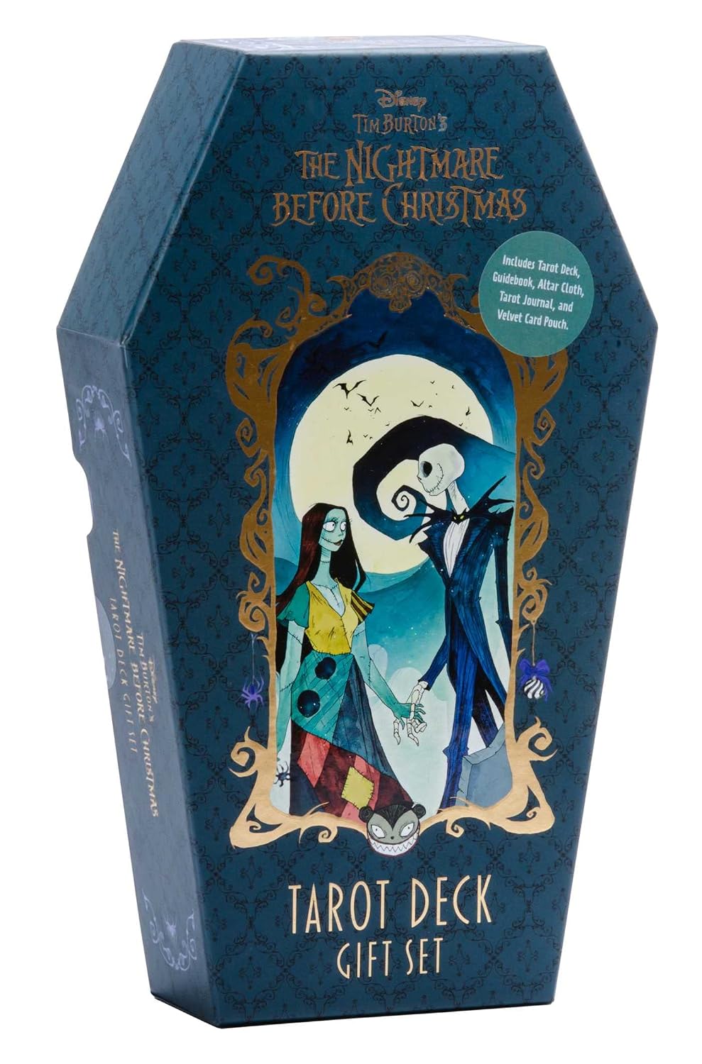 Tarot deck gift set packaging featuring Jack Skellington and Sally from 'The Nightmare Before Christmas'.