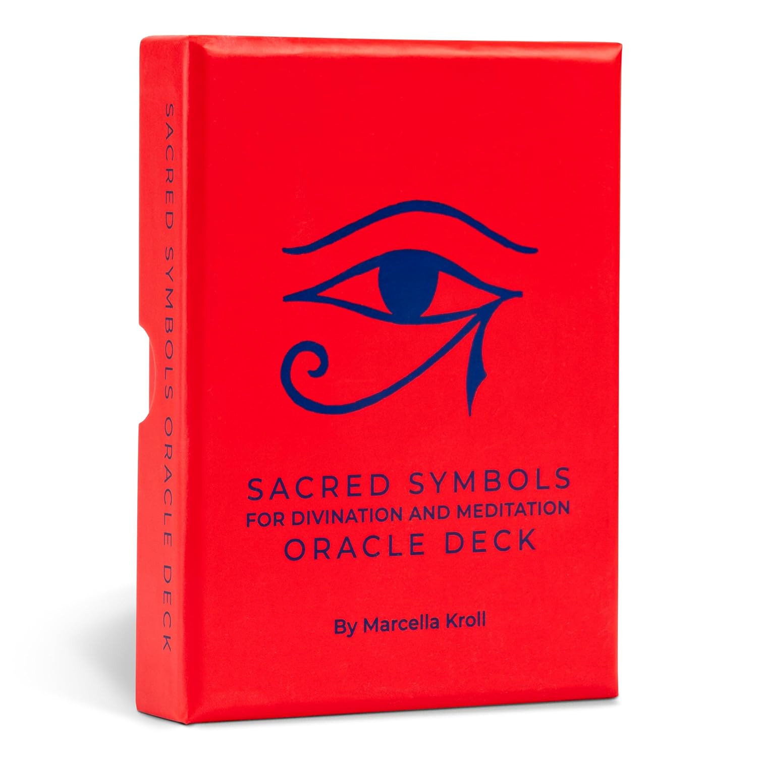 Red Oracle Deck packaging with an eye symbol and text on a white background