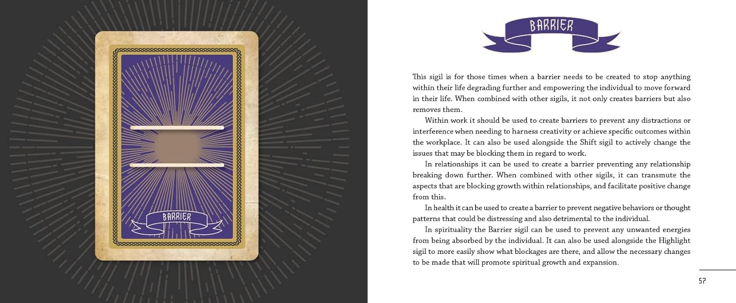Card with a blue design on a gray background, accompanied by text on a white background.